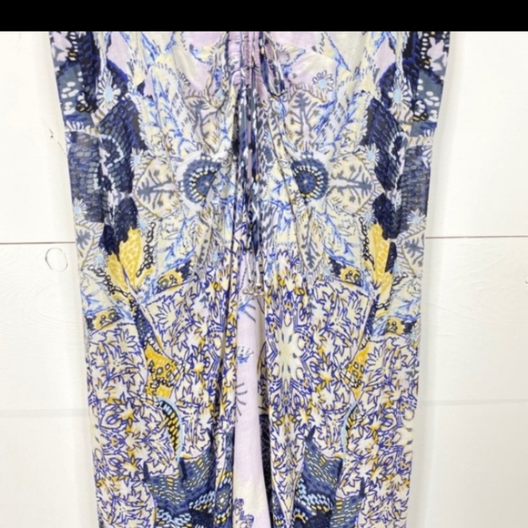 Free People Wildflower Slip Dress beautiful lavender, yellow, and light blue - Picture 3 of 6